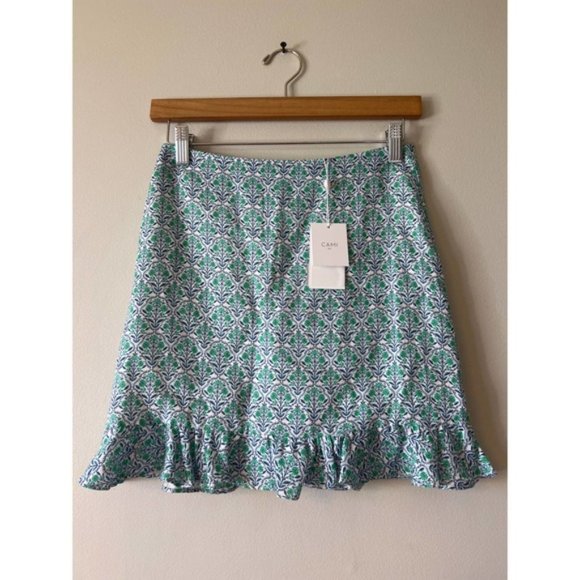 Cami NYC Bia Floral Mini Skirt Women's Turquoise Wallpaper Size: 0 NWT - Picture 2 of 10